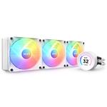 NZXT vodní chladič Kraken 360 ELITE RGB / 3x120mm RGB fan / 4-pin PWM / LCD disp. / 6 let / bílý RL-KR36E-W1