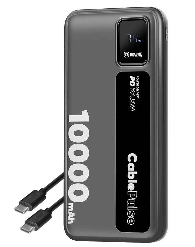 OBAL:ME CablePulse Powerbanka 10000mAh 22,5W Black 8596311292477