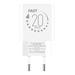 OBAL:ME Cestovní Nabíječka USB-A + USB-C 20W + 2x kabel 1m White 8596311273469