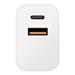 OBAL:ME Cestovní Nabíječka USB-A + USB-C 20W + 2x kabel 1m White 8596311273469