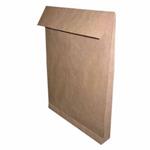 Obchodná taška B4, 250 x 353mm, hnedá, Krpa, s krížovým dnom, s krycou páskou HTA2115055X0