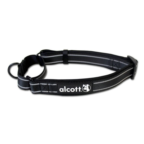Obojok Alcott reflexní pro psy, Martingale, černý, velikost L AC-05401