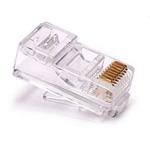 OEM netienený konektor UTP RJ45-8p8c,50µ" Au, drôt, Cat5, (100ks) KON8/8-50DR