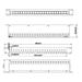 OEM patch panel 24port Cat5E, UTP, blok 110, 1U, čierny 19255