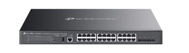 Omada 24-Port Gigabit Stackable Lite L3 Managed PoE++ Switch with 4 10G Slots SG5428XMPP
