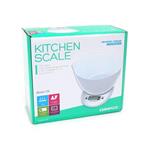 OMEGA kuchyňská váha bílá s miskou OBSKWB