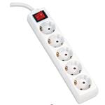 OMEGA Prodlužovací zásuvková lišta s 5 zásuvkami 3,0M 16A 5 SOCKET TYPE F SCHUKO GERMAN WHITE OL5G3W