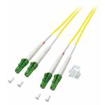 Optický kábel LC/APC-LC/APC, 2m Duplex OS2(9/125µm), LSOH, 2mm, žltý O0381.2