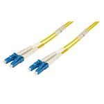 optický kábel LC-LC, 1m Duplex OS2(9/125µm), LSOH, 2.0mm, žltý O0350.1