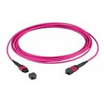 Optický kábel MTP-MTP, 15m Duplex OM4(50/125µm), LSOH, 3mm, Trunk Cable, fialový Typ-B MTPF12MTPFOM4-15