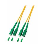 Optický kábel SC/APC-SC/APC, 1m Duplex OS2(9/125µm), LSOH, 3mm, žltý O2561.1
