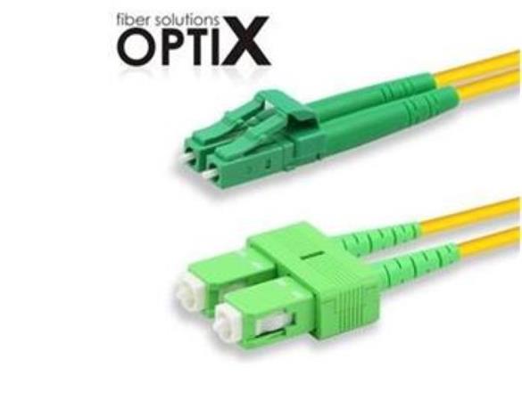 OPTIX SC/APC-LC/APC patch cord 09/125 1m duplex G657A 1,8mm 0805
