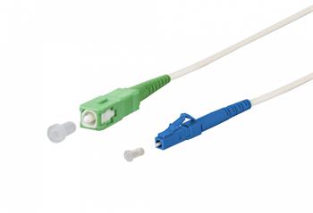 OPTIX SC/APC-LC/UPC patchcord arm. bílý 9/125 5m 3mm B3 LSZH simplex 0443