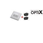 OPTIX UTP zásuvka OPTIX cat6, 2 keystony pod omítku, černý 41660