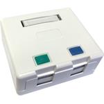 OPTIX Zásuvka nad omítku pro 2x keystone, protiprachová