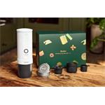 Outin Nano Vianočný set - prenosný kávovar (perleťovo biela) + Basket Plus sada OTEM-01-PW-PLUS