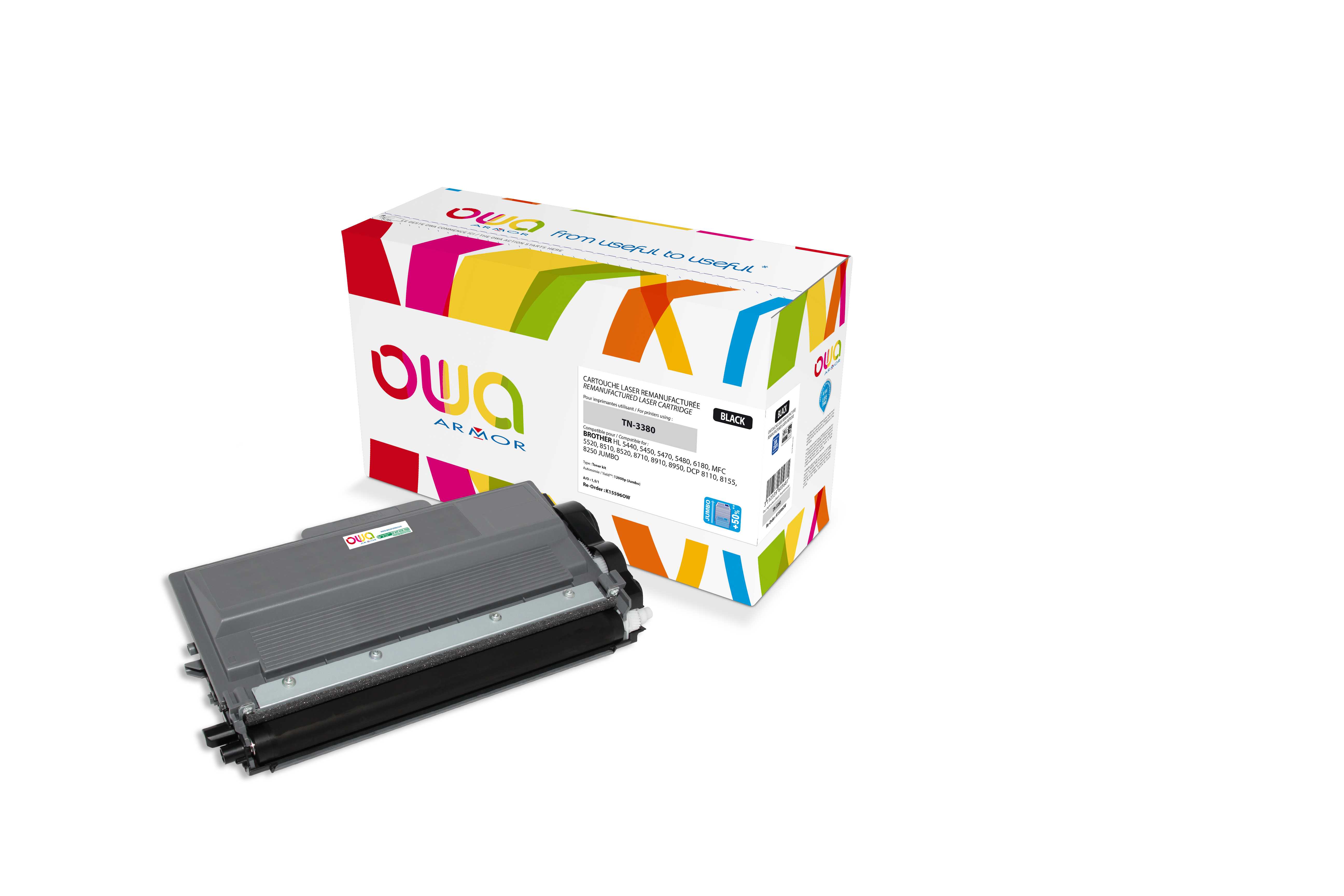 OWA Armor toner pro Brother TN-3380,12000st.,JUMBO K15596OW