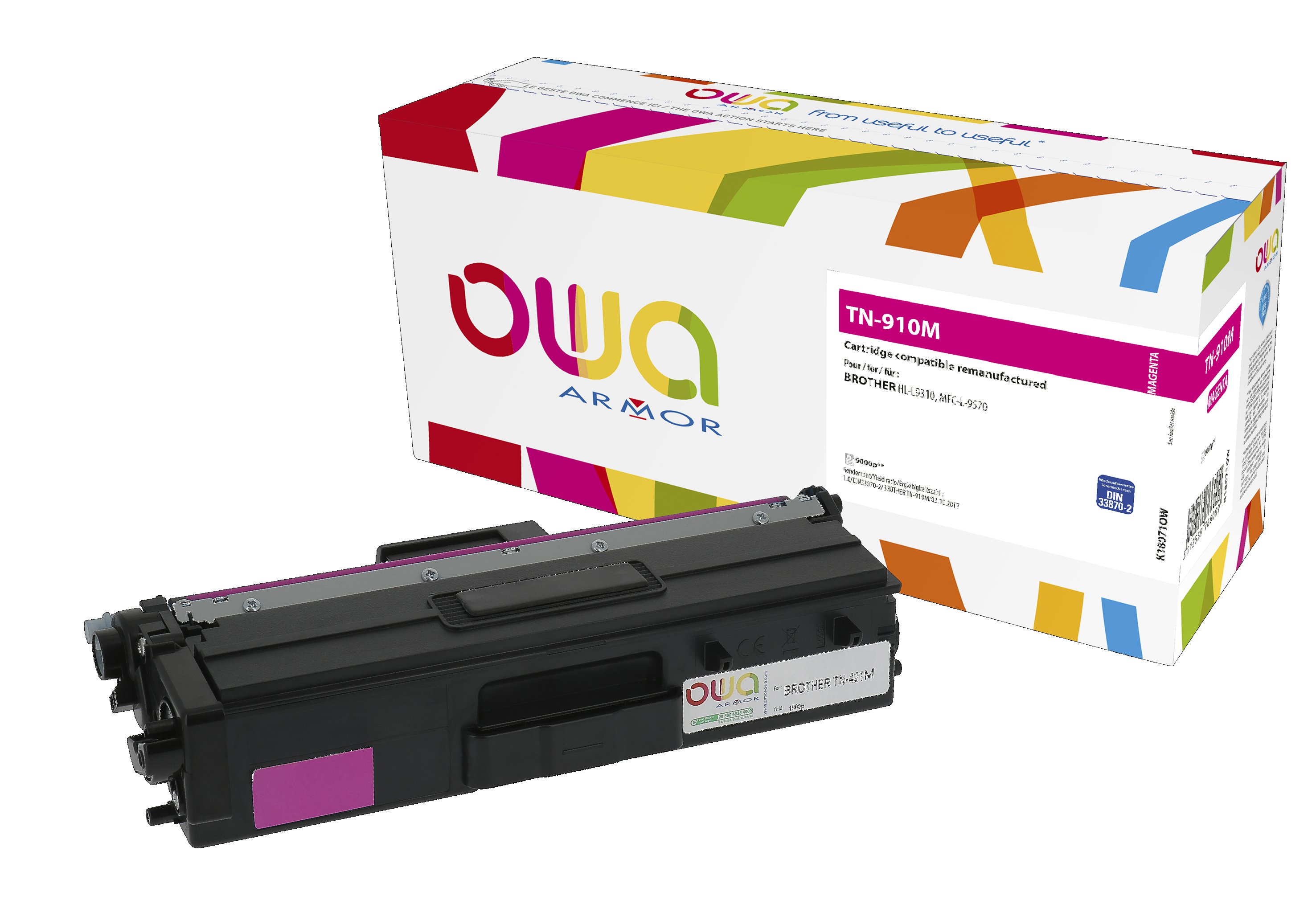 OWA Armor toner pro BROTHER TN-910M,červená/mag. K18071OW