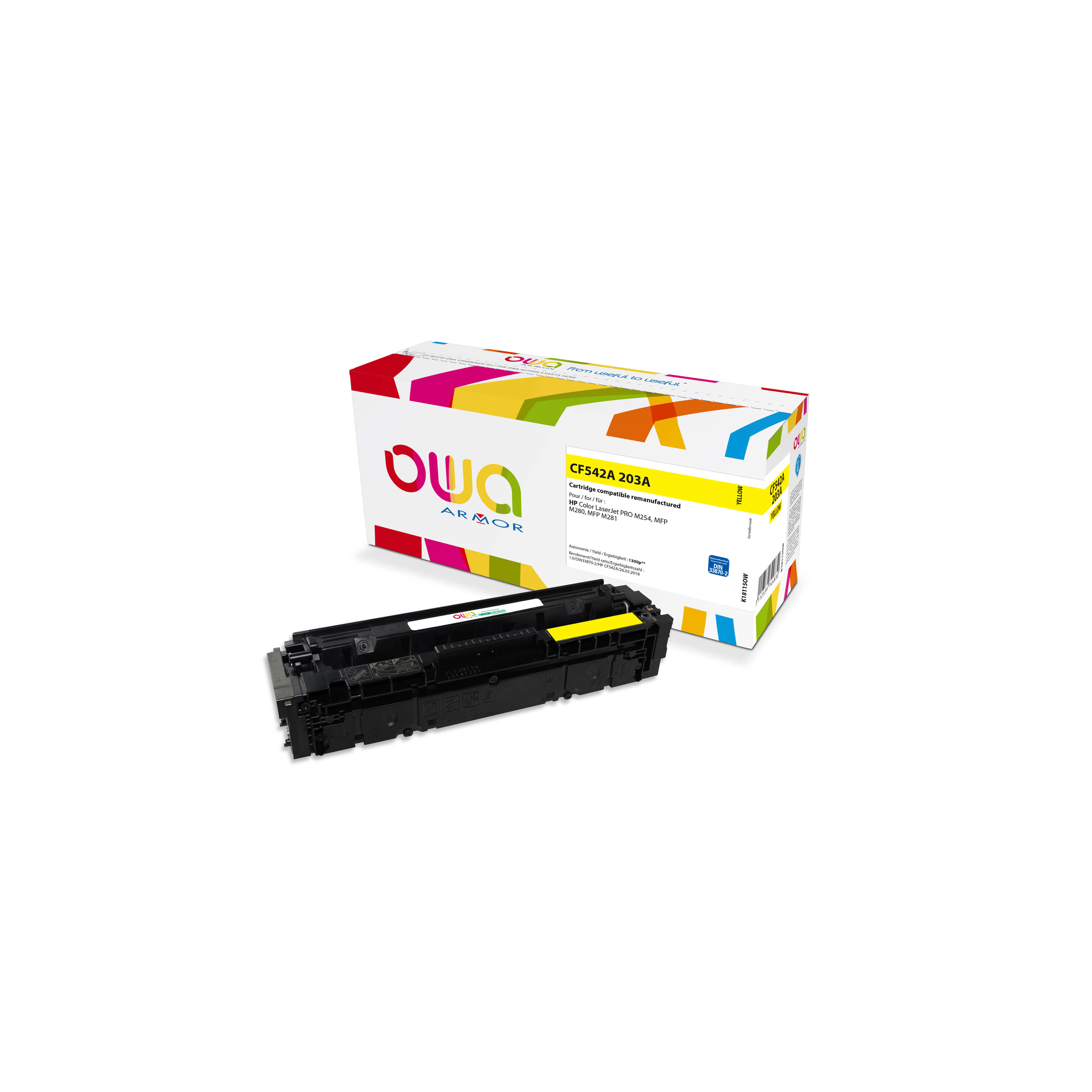 OWA Armor toner pro HP CF542A, žlutá/yellow K18115OW