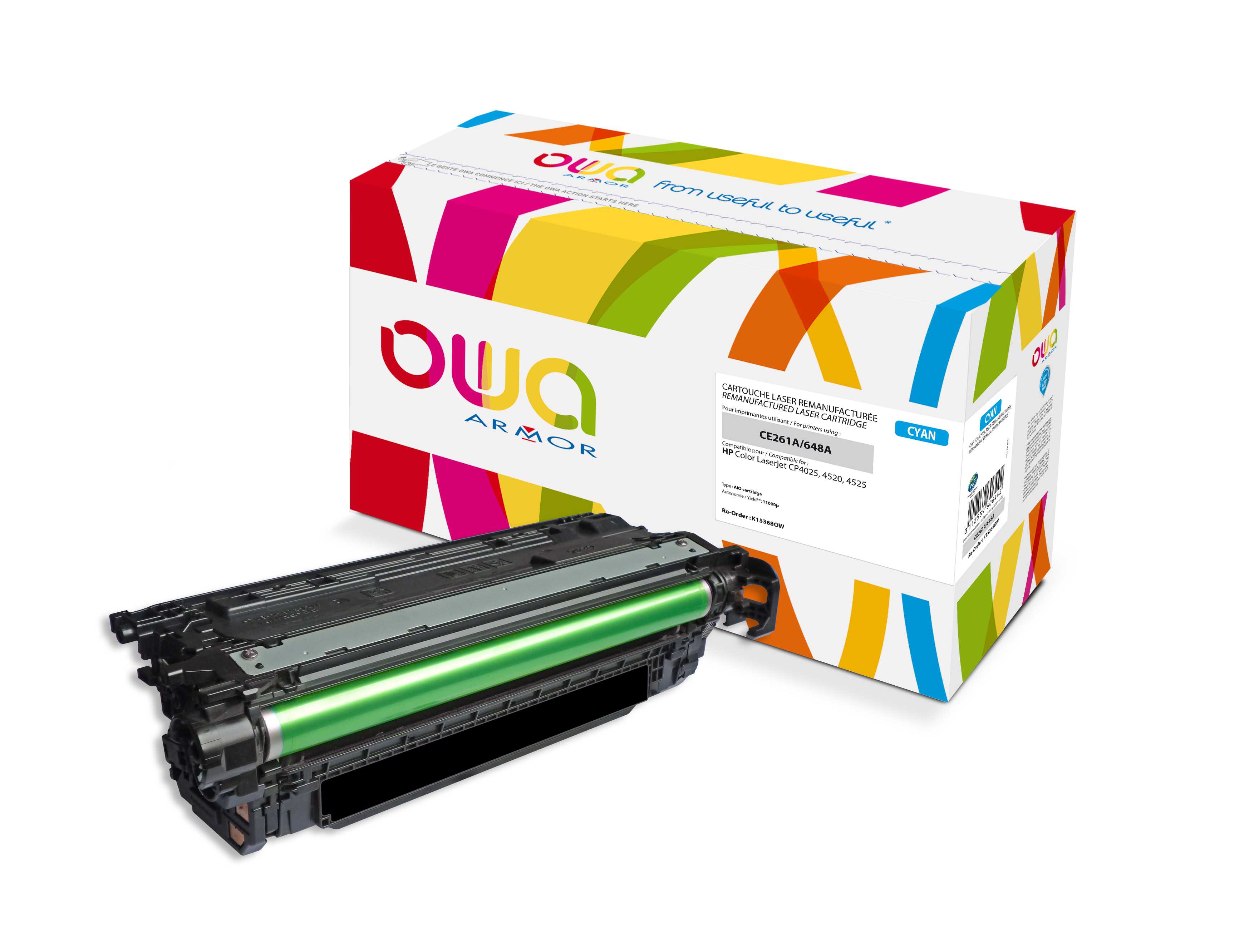 OWA Armor toner pro HP CLJ CP 4520 11000s (CE261A)Cy K15368