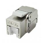 OXnet Keystone Cat6a, tieneny STP, 180st svork., tool free, do modular. patch panelov, strieborný KJ88F-6A-FS