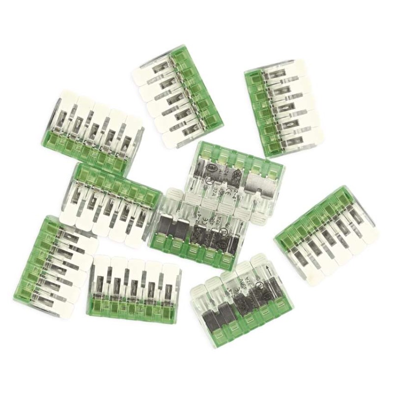 Páčková spojovacia svorka 5× 0,2–4 mm2, 10 ks 8592920154519