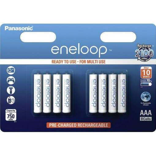 PANASONIC Eneloop, Batérie BK-4MCCE, AAA, 8ks AASAN026
