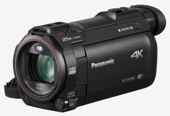Panasonic HC-VXF990EPK, 1/2.3" BSI 8,3Mpx, 20x zoom 30.8mm, 4K, HDR, 5-osý OIS, WiFi, hledáček, černá