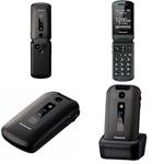Panasonic KX-TU329FXME Snadno použitelný mobilní telefon + Panasonic RP-HJE126E-A, Blue