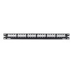 Panduit MINI-COM All Metal Shielded Modular Patch Panel - Propojovací panel - černá - 1U - 19" - 24 CP24WSBLY