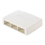 Panduit MINI-COM - Krabice k upevnění na povrch - arktická bílá - 6 portů CBXQ6AW-A