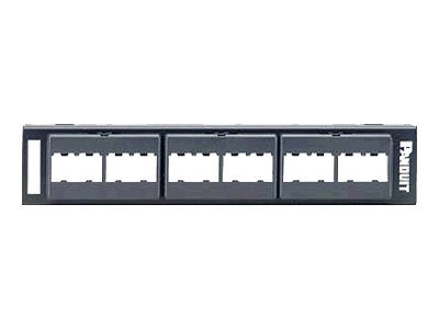 Panduit MINI-COM Modular Faceplate - Propojovací panel - 12 portů CPP12WBL