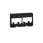 Panduit MINI-COM Snap-On Modular Furniture Faceplate - Kryt zásuvky - černá - 4 porty CFFP4BL