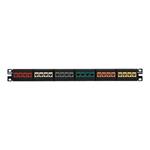 Panduit NetKey Modular Faceplate Patch Panel - Propojovací panel - černá - 1U - 19" - 24 porty NKFP24Y