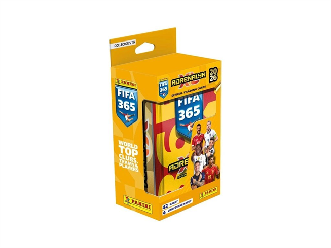 PANINI FIFA 365 2025/2026 ADRENALYN plechová krabička (hranatá) 01-8921