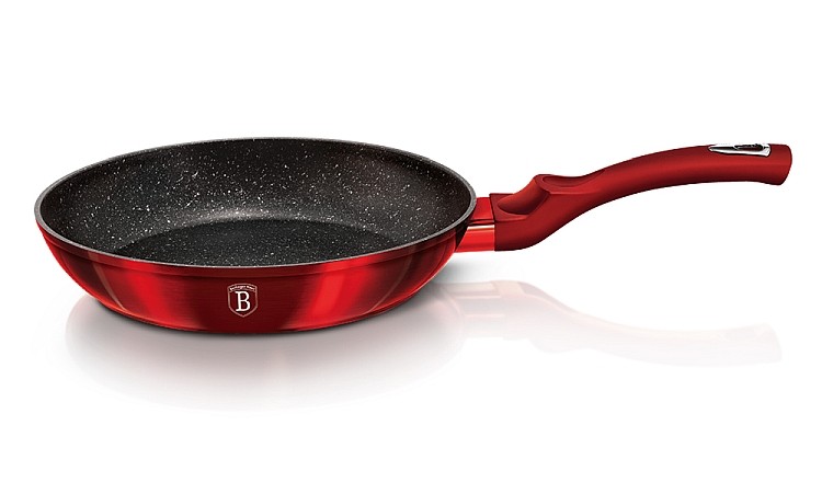 Panvica Berlingerhaus BH-1252 Metallic Line červená s mramorovým povrchem 24 cm červená