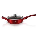 Panvica Berlingerhaus hlboká s mramorovým povrchom a pokrievkou 32 cm Burgundy Metallic Line BH-1261