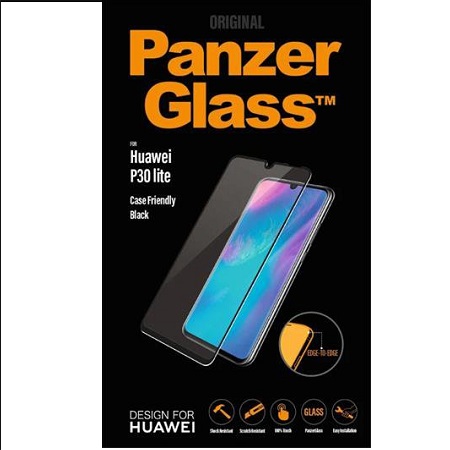 PanzerGlass Case Friendly - Ochrana obrazovky - černá, křišťálově čistá - pro Huawei P30 lite 5335