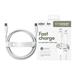 PanzerGlass kábel EMPOWER Racing USB-C to USB-C 2m 240W - White EM86681