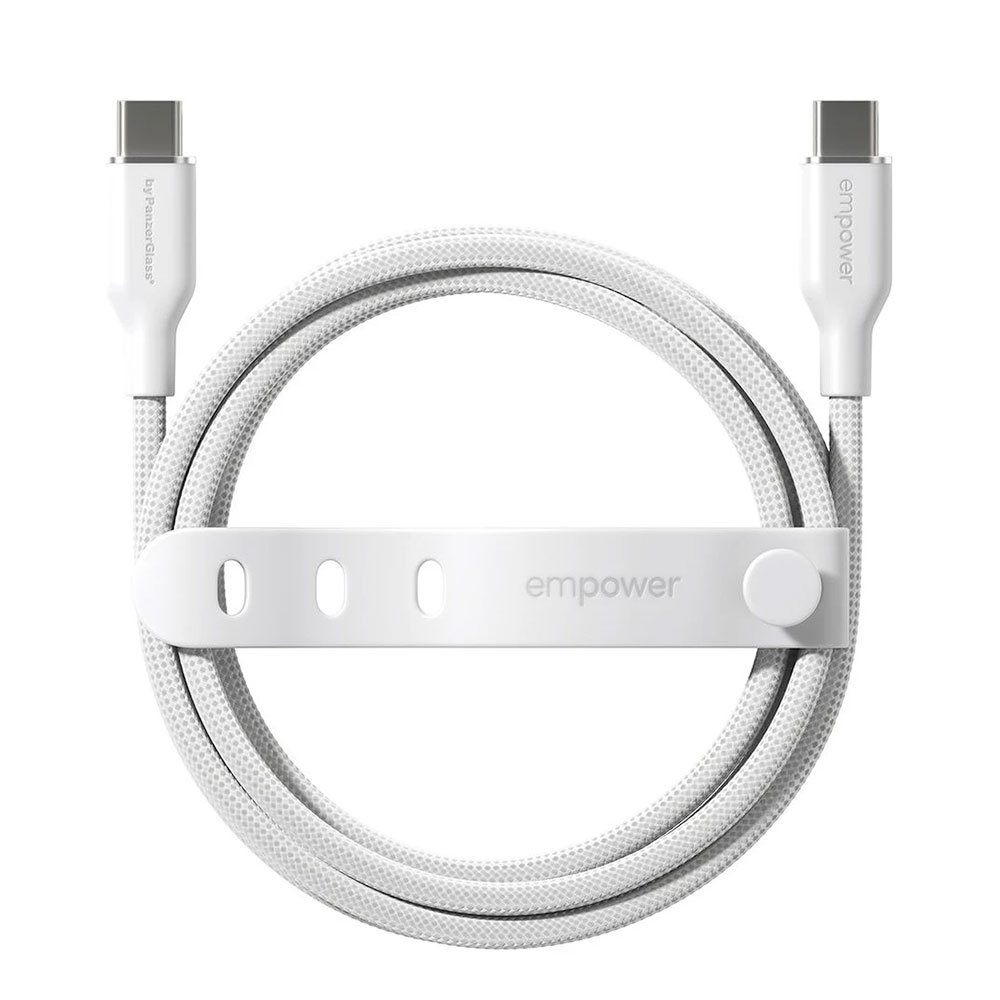 PanzerGlass kábel EMPOWER Racing USB-C to USB-C 2m 60W - White EM85432
