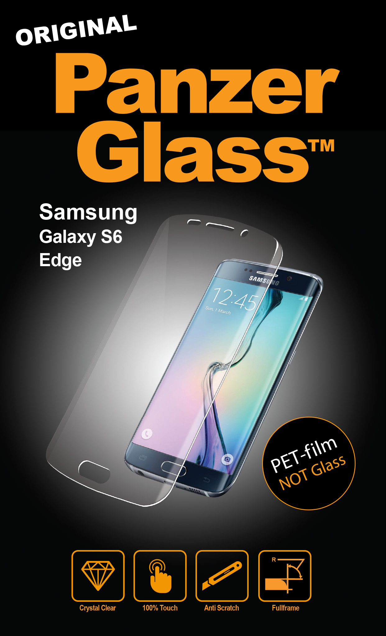 PanzerGlass - Ochranná fólia pre Samsung Galaxy S6 Edge 1028