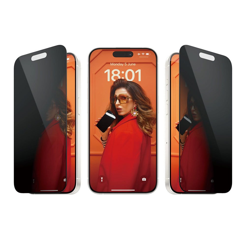 PanzerGlass ochranné sklo UWF Privacy pre iPhone 15 Pro - Black Frame P2810