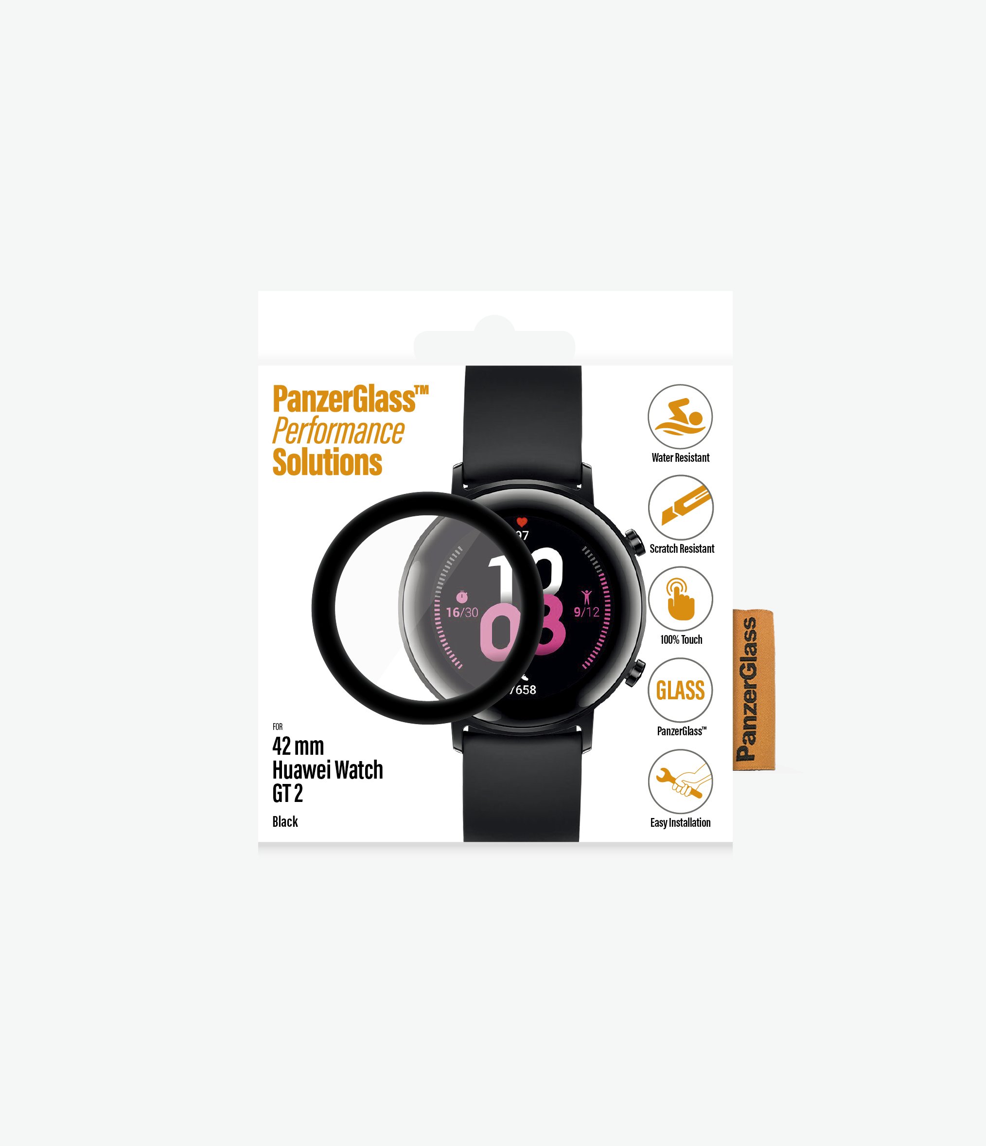 PanzerGlass - Tvrdené sklo pre Huawei GT 2 42 mm, čierna 5711724036323