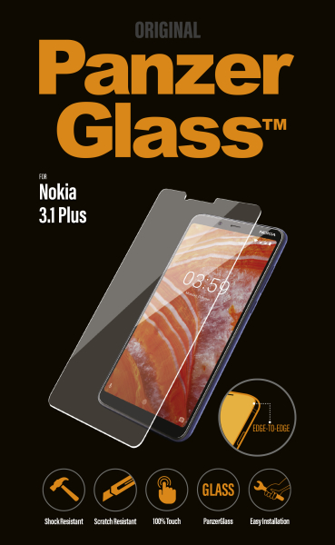 PanzerGlass - Tvrdené sklo pre Nokia 3.1 Plus, číra 6772