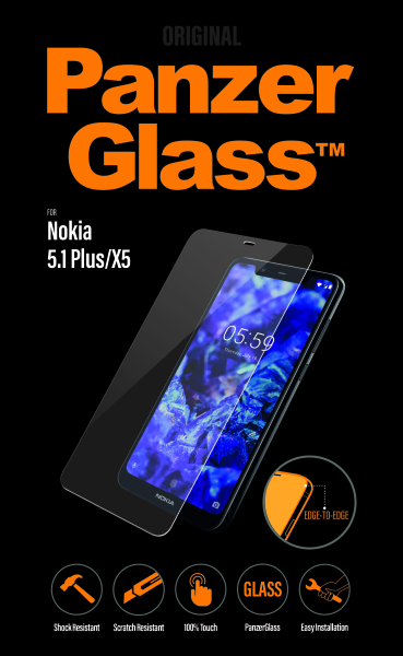 PanzerGlass - Tvrdené sklo pre Nokia 5.1 Plus, číra 6769