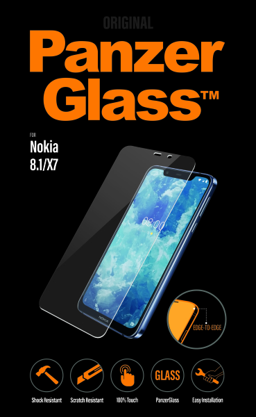 PanzerGlass - Tvrdené sklo pre Nokia 8.1, číra 6768