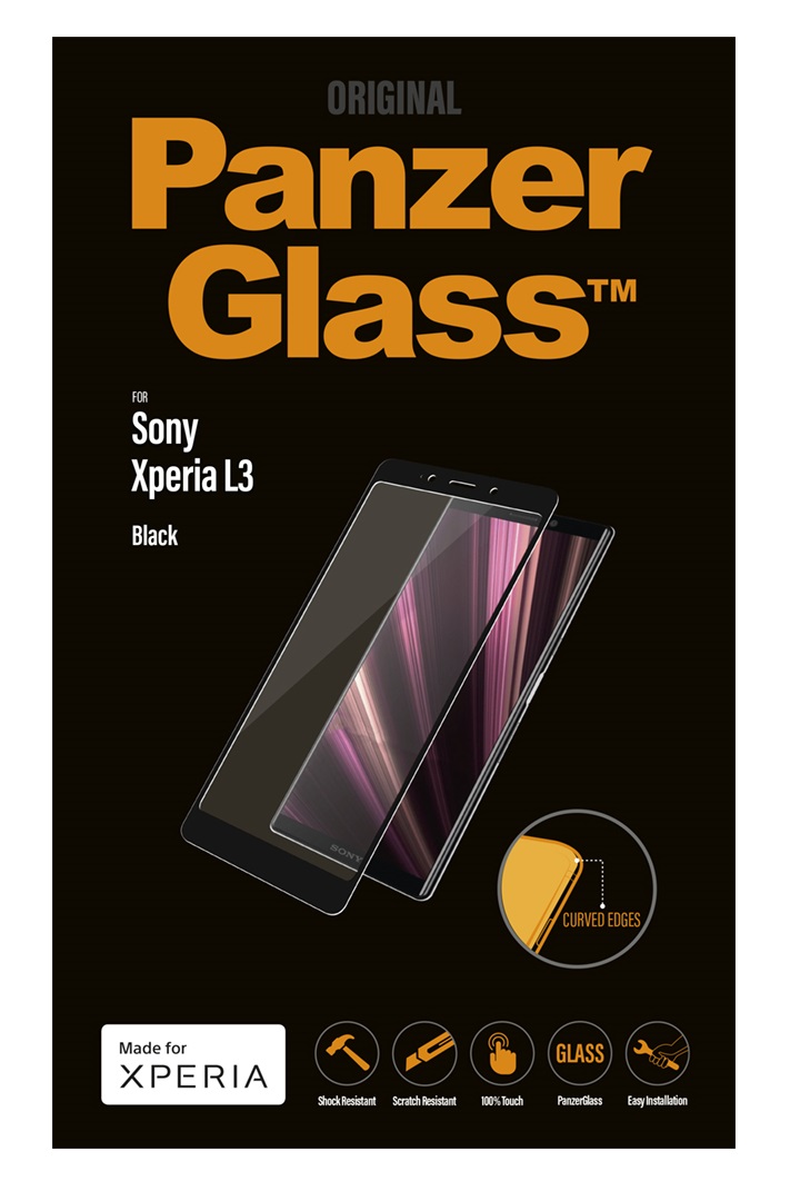 PanzerGlass - Tvrdené sklo pre Sony Xperia L3, čierna 5711724076282
