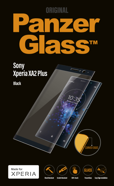 PanzerGlass - Tvrdené sklo pre Sony Xperia XA2 Plus, čierna 7622