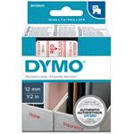 páska DYMO 45012 D1 Red On Transparent Tape (12mm) S0720520