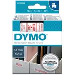 páska DYMO 45015 D1 Red On White Tape (12mm) S0720550